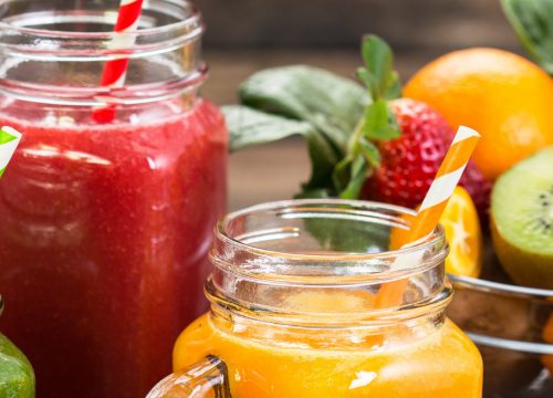 Photo of fruits and fruit juice smoothies