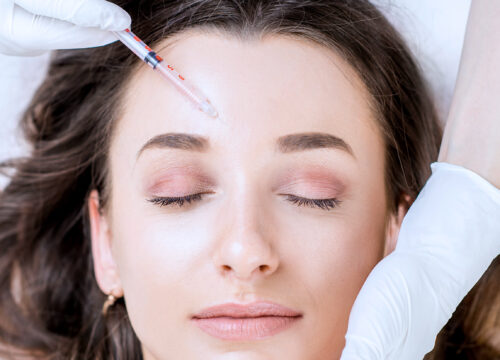 Photo of a woman receiving BOTOX® Cosmetic injections
